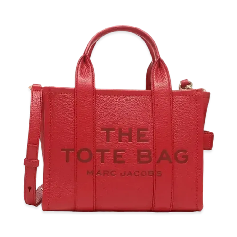 Marc Jacobs The Leather Mini Tote Bag "True Red"