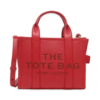 Marc Jacobs The Leather Mini Tote Bag "True Red"