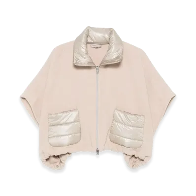 Herno Women's A-Shape Resort Ultralight Short Poncho "Chantilly"