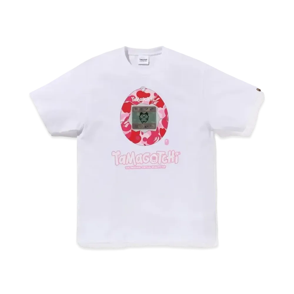 A BATHING APE x TAMAGOTCHI Tee #2 "White/Pink"