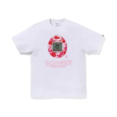 A BATHING APE x TAMAGOTCHI Tee #2 "White/Pink"
