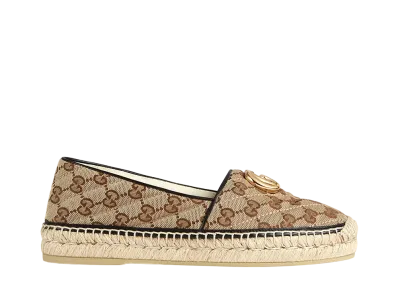 GUCCI Women's GG Matelasse Canvas Espadrille "Beige/Ebony"