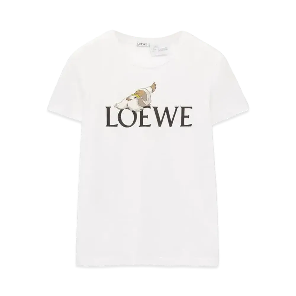 LOEWE x Howl's Moving Castle Heen Loewe T-shirt In Cotton "White"