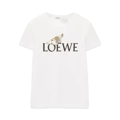 LOEWE x Howl's Moving Castle Heen Loewe T-shirt In Cotton "White"