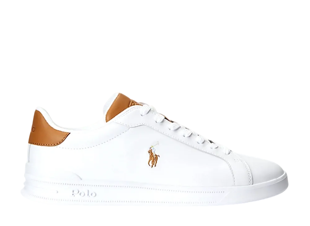 Polo Ralph Lauren Heritage Court 2 Leather Sneaker "White/Tan"