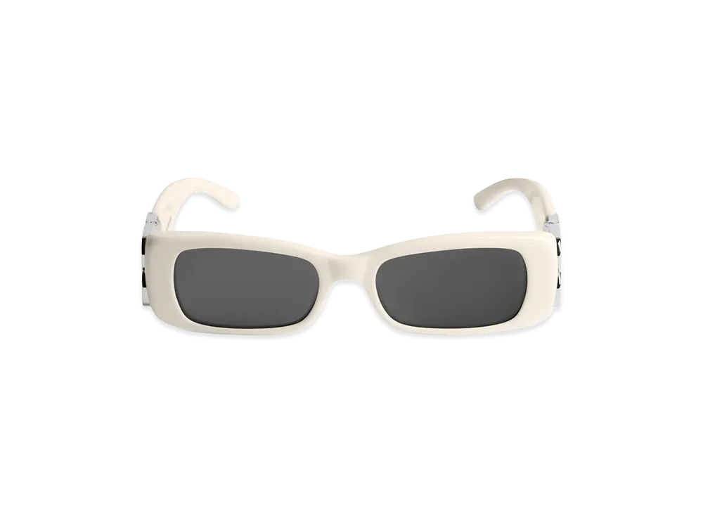 BALENCIAGA Women's Dynasty Rectangle Sunglasses "Ivory Cream"