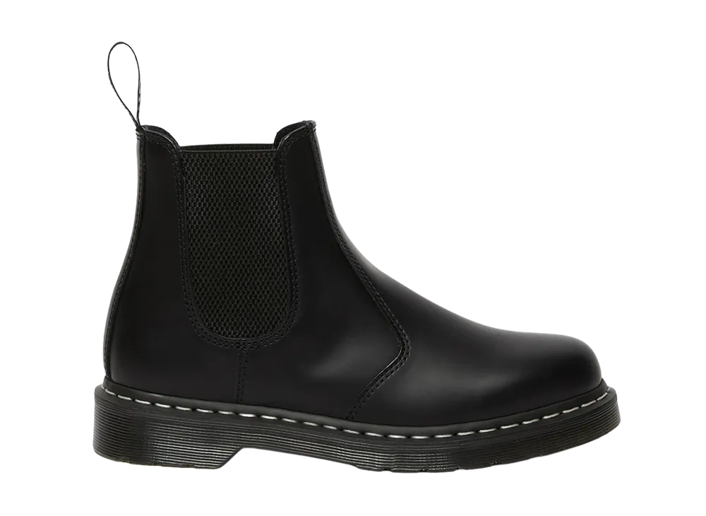Dr.Martens 2976 White Stitch Chelsea Boots "Black"