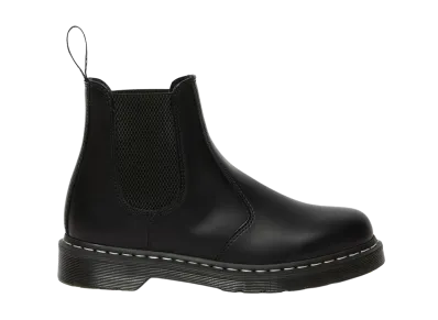 Dr.Martens 2976 White Stitch Chelsea Boots "Black"