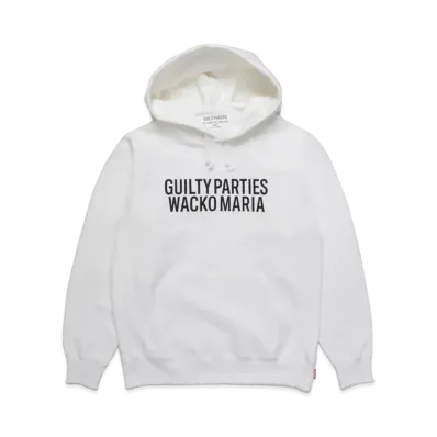 WACKO MARIA HEAVY WEIGHT PULL OVER HOODED SWEAT SHIRT "White"