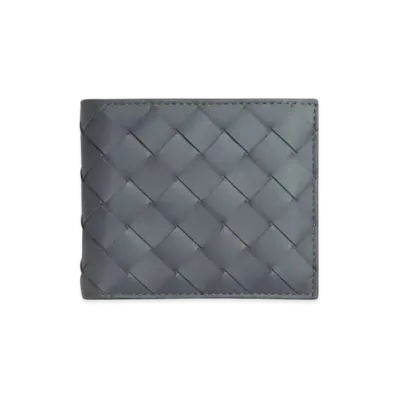Bottega Veneta Intrecciato Calfskin Bi-fold Wallet "Thunder"