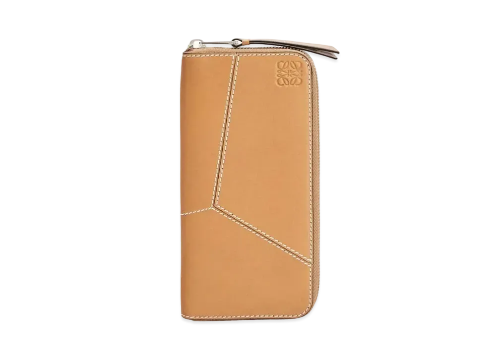 LOEWE Puzzle Stitches Open Wallet In Smooth Calfskin "Light Caramel"
