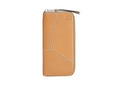 LOEWE Puzzle Stitches Open Wallet In Smooth Calfskin "Light Caramel"