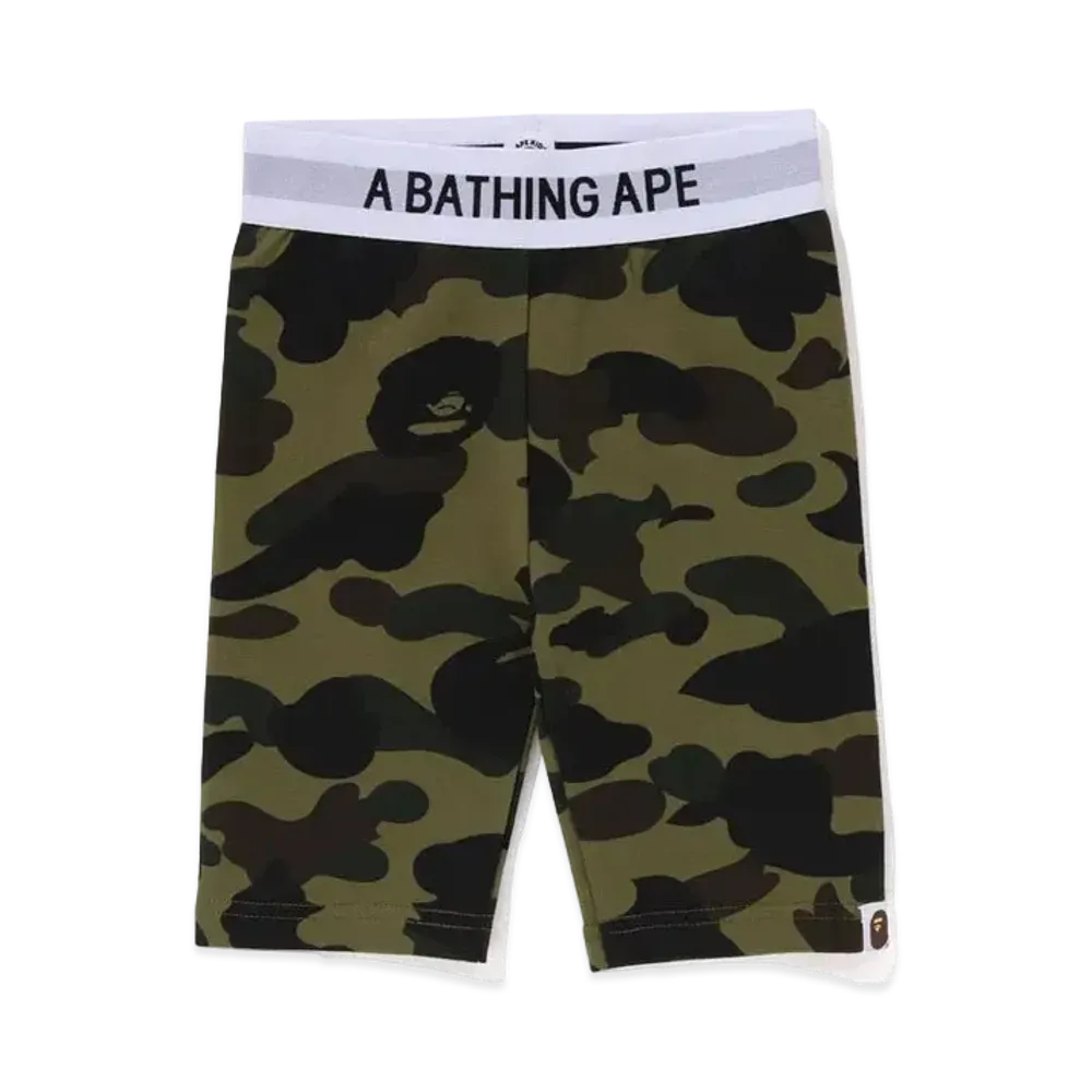 A BATHING APE 1st Camo Short Leggings "Green"