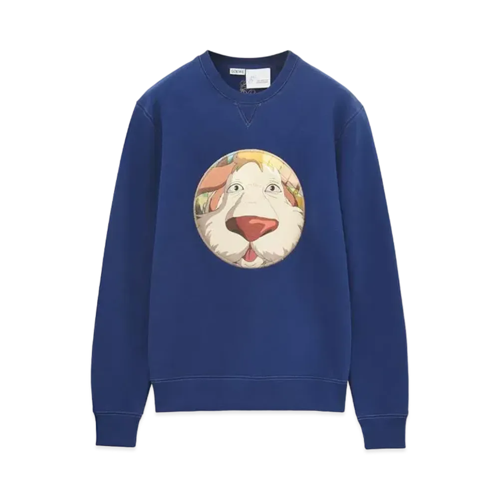 LOEWE x Howl's Moving Castle Heen Sweatshirt In Cotton "Indigo Blue"