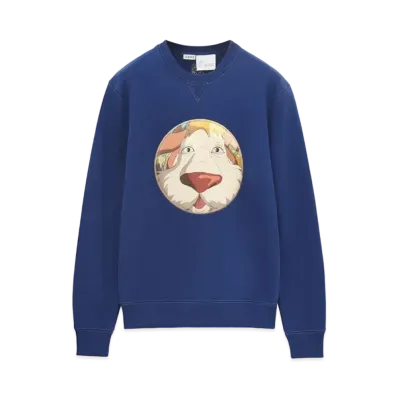 LOEWE x Howl's Moving Castle Heen Sweatshirt In Cotton "Indigo Blue"