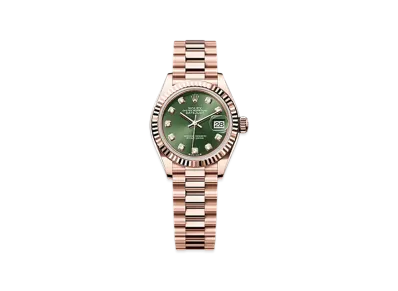 ROLEX Lady-Datejust 28mm Everose Gold 279175 "Olive Green"