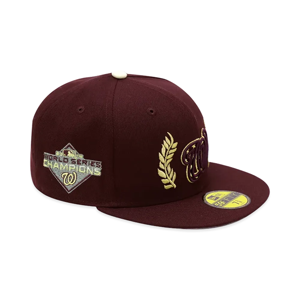 NEW ERA x THE CAP 59Fifty Laurel Wreath Washington Nationals "Maroon"