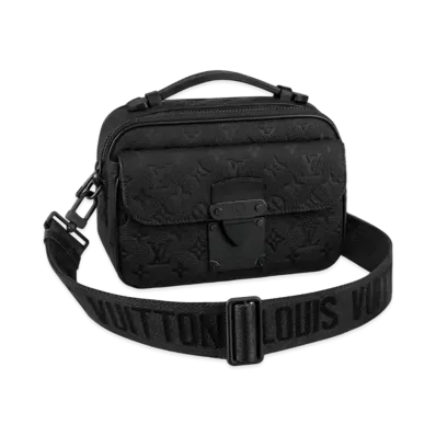 Louis Vuitton S Lock Messenger Taurillon Monogram "Noir"