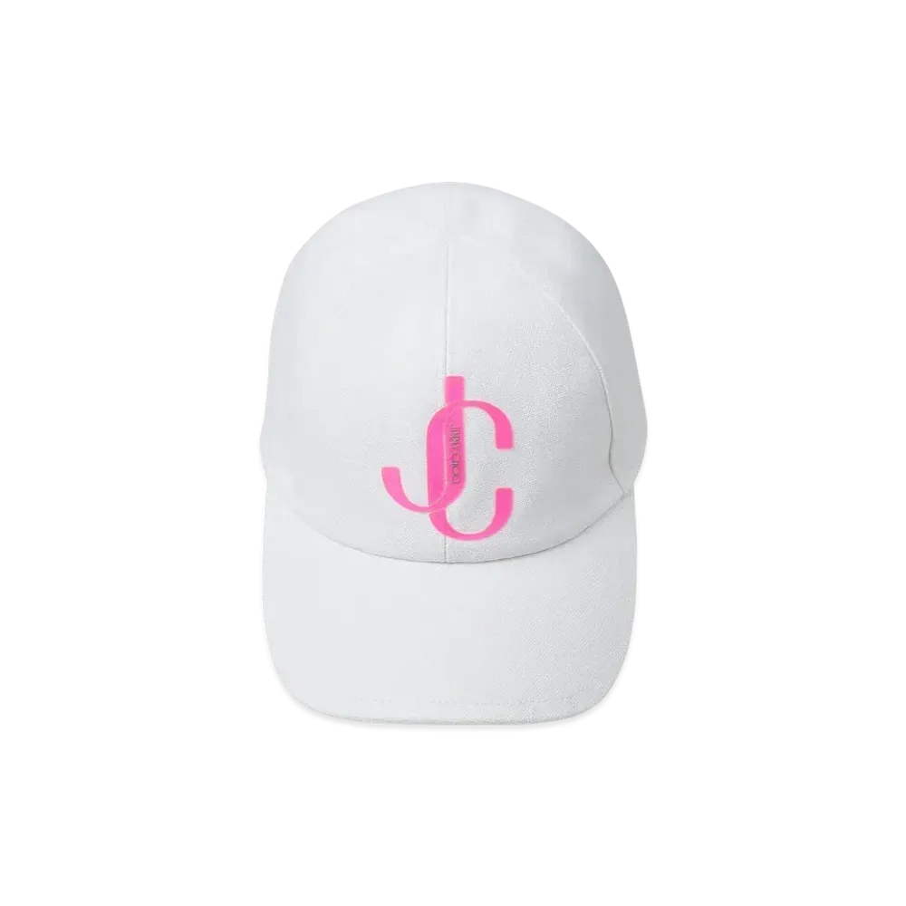Jimmy Choo Paxe Cotton Baseball Cap With JC Logo "Latte"