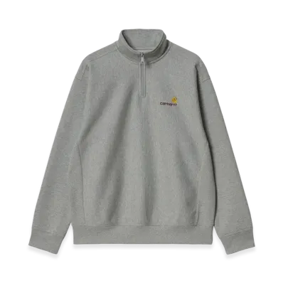 Carhartt WIP Half Zip American Script Sweatshirt "Grey Heather"