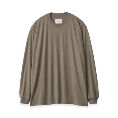 ssstein Fine Wool Oversized Long Sleeve Tee "Khaki"