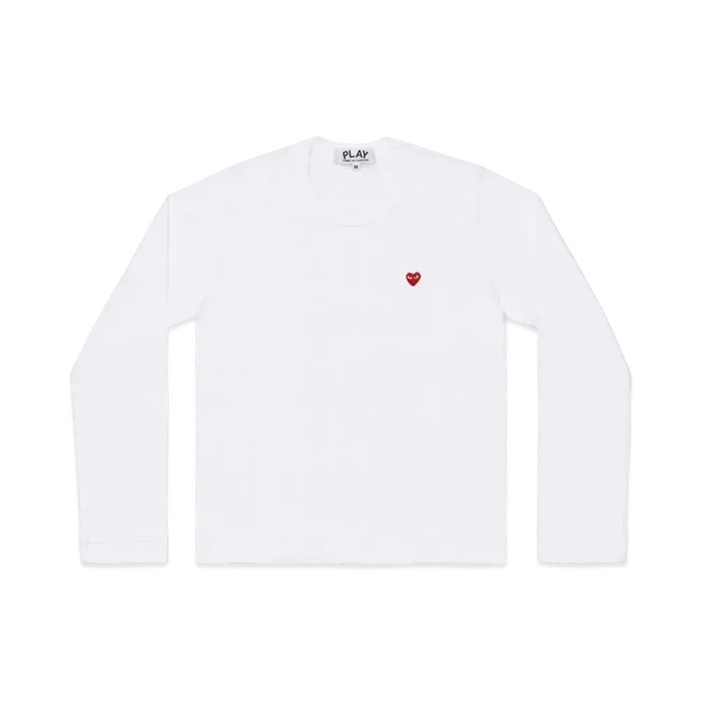 PLAY COMME des GARCONS T-Shirt With Small Red Heart "White"