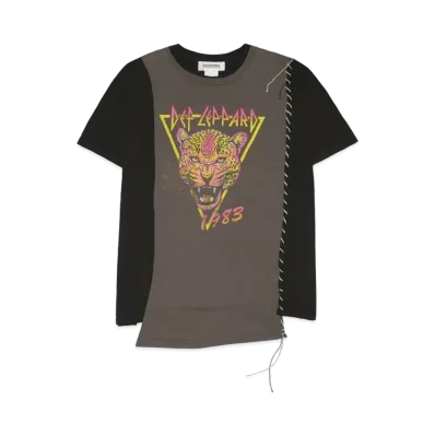 DISCOVERED I Black & WhiteStitch Band Tee HYPE DROP Exclusive "BLACK"