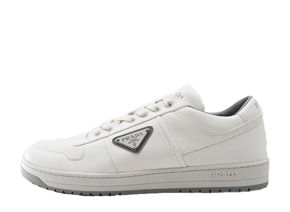 PRADA Downtown Leather Sneakers "Ivory"