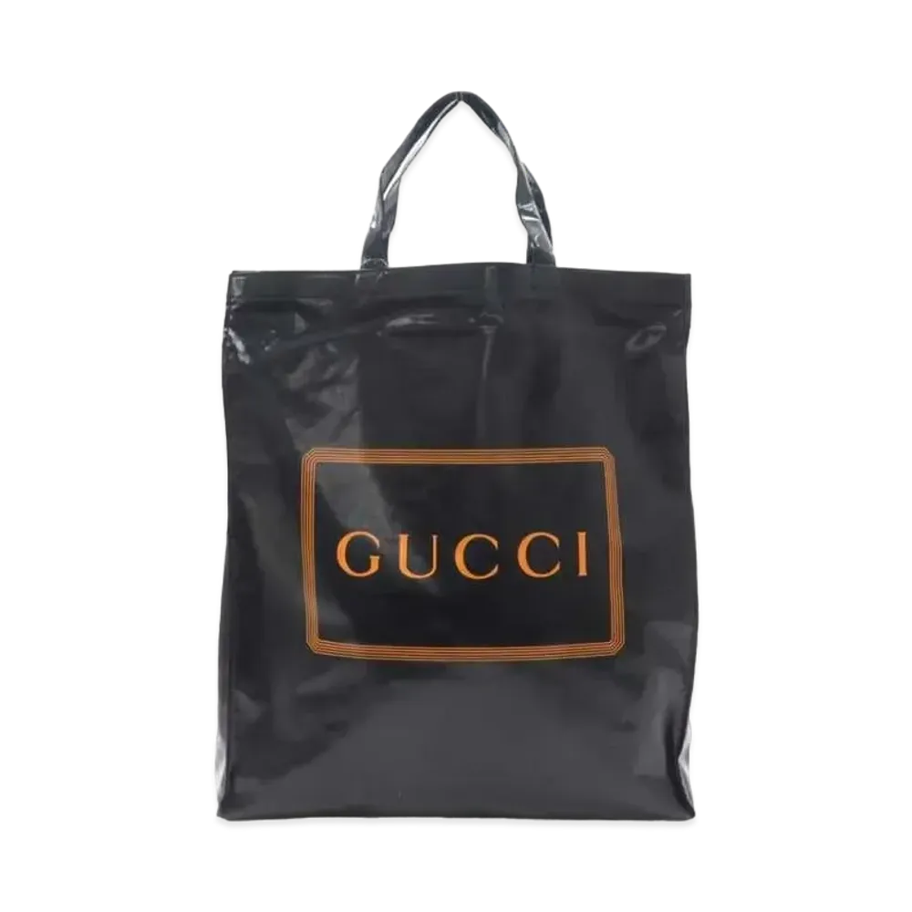 GUCCI Coating Cotton Tote Bag "Black"