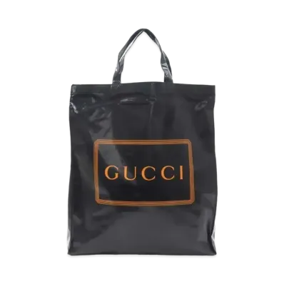 GUCCI Coating Cotton Tote Bag "Black"