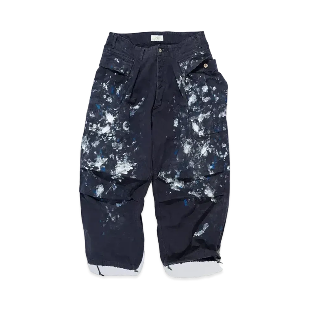 eye_C x Herill Duck Splash Canvas Cargo Trousers "Navy"