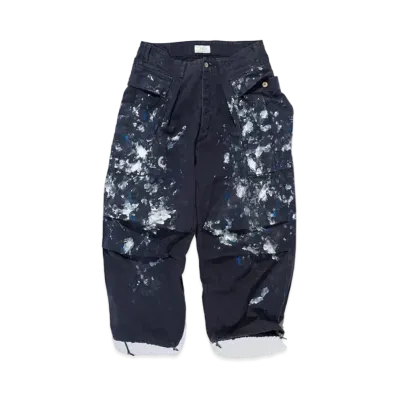 eye_C x Herill Duck Splash Canvas Cargo Trousers "Navy"