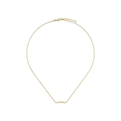 GUCCI Link To Love Necklace With Gucci Bar "Gold"