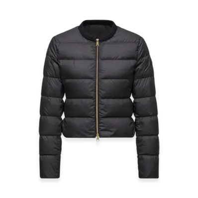 MONCLER Mauvezin Wool-Trimmed Short Down Jacket "Black"