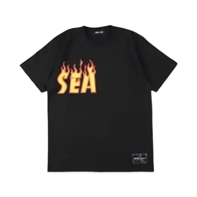WIND AND SEA x THRASHER magazine (flame) "Black"
