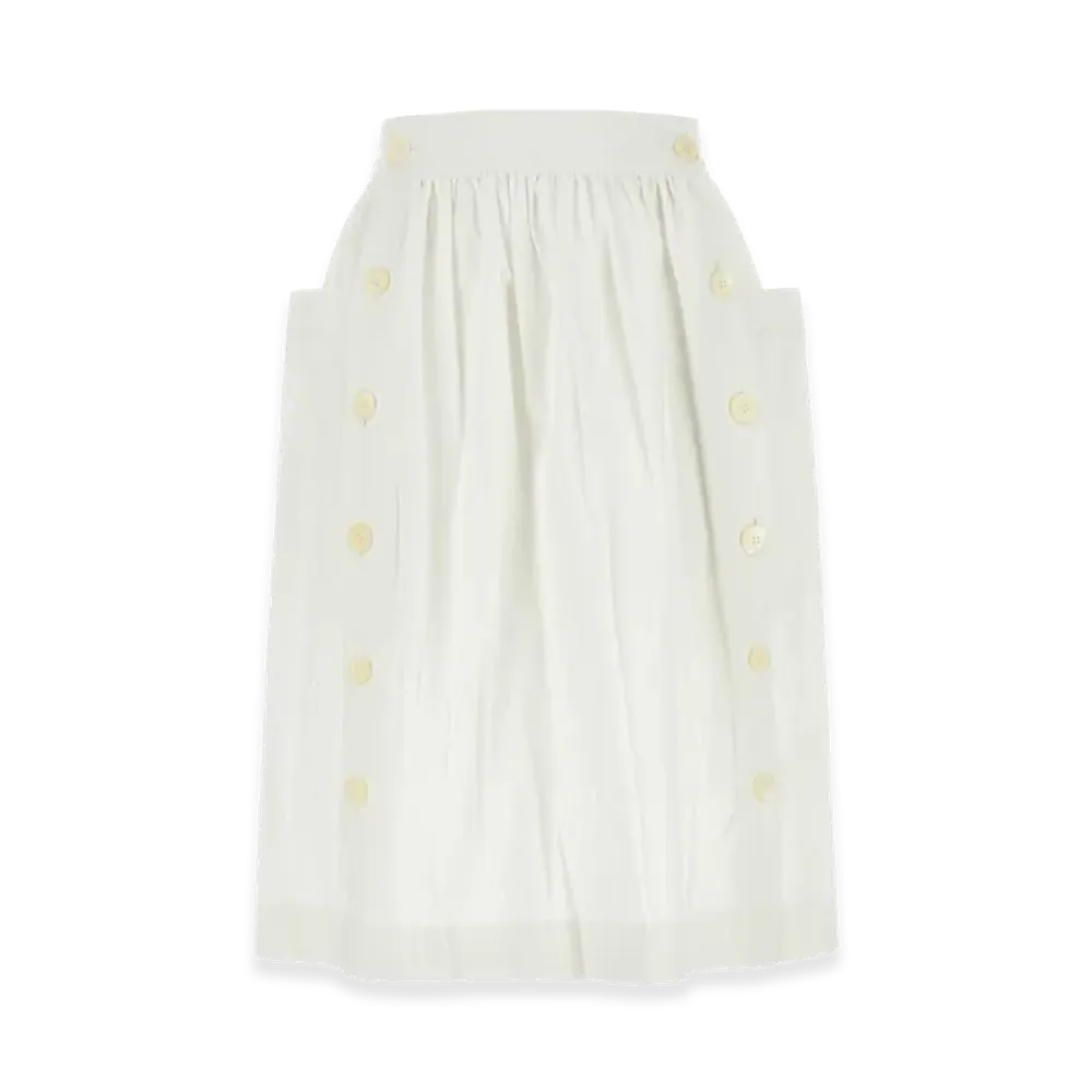 PRADA Women's Gabardine Skirt "White"