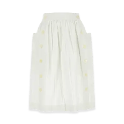 PRADA Women's Gabardine Skirt "White"