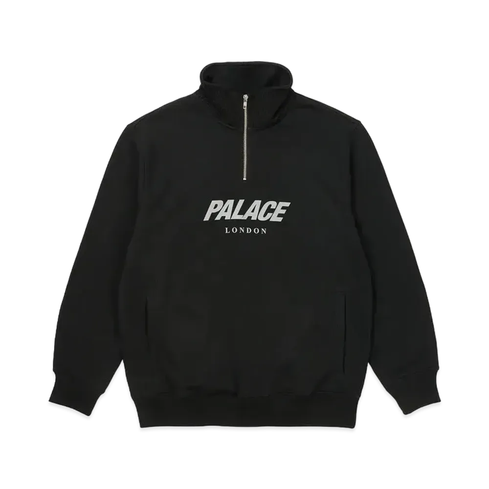PALACE Rib 1/4 Zip Funnel "Black"