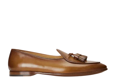 Ralph Lauren Purple Label Belvin Calfskin Slipper "Tan"