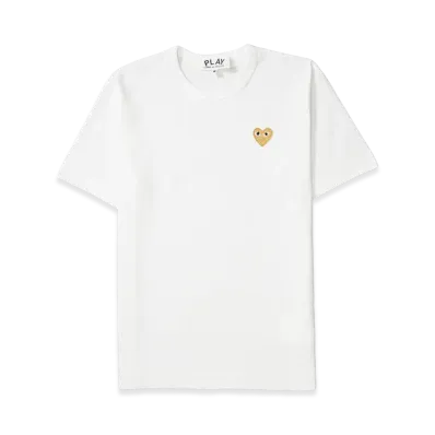 PLAY COMME des GARCONS Gold Heart T-Shirt "White"