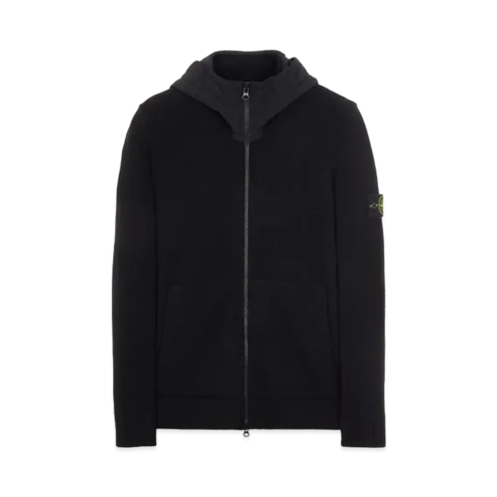 Stone Island 531A3 LAMBSWOOL WITH NASLAN HOOD "Black"