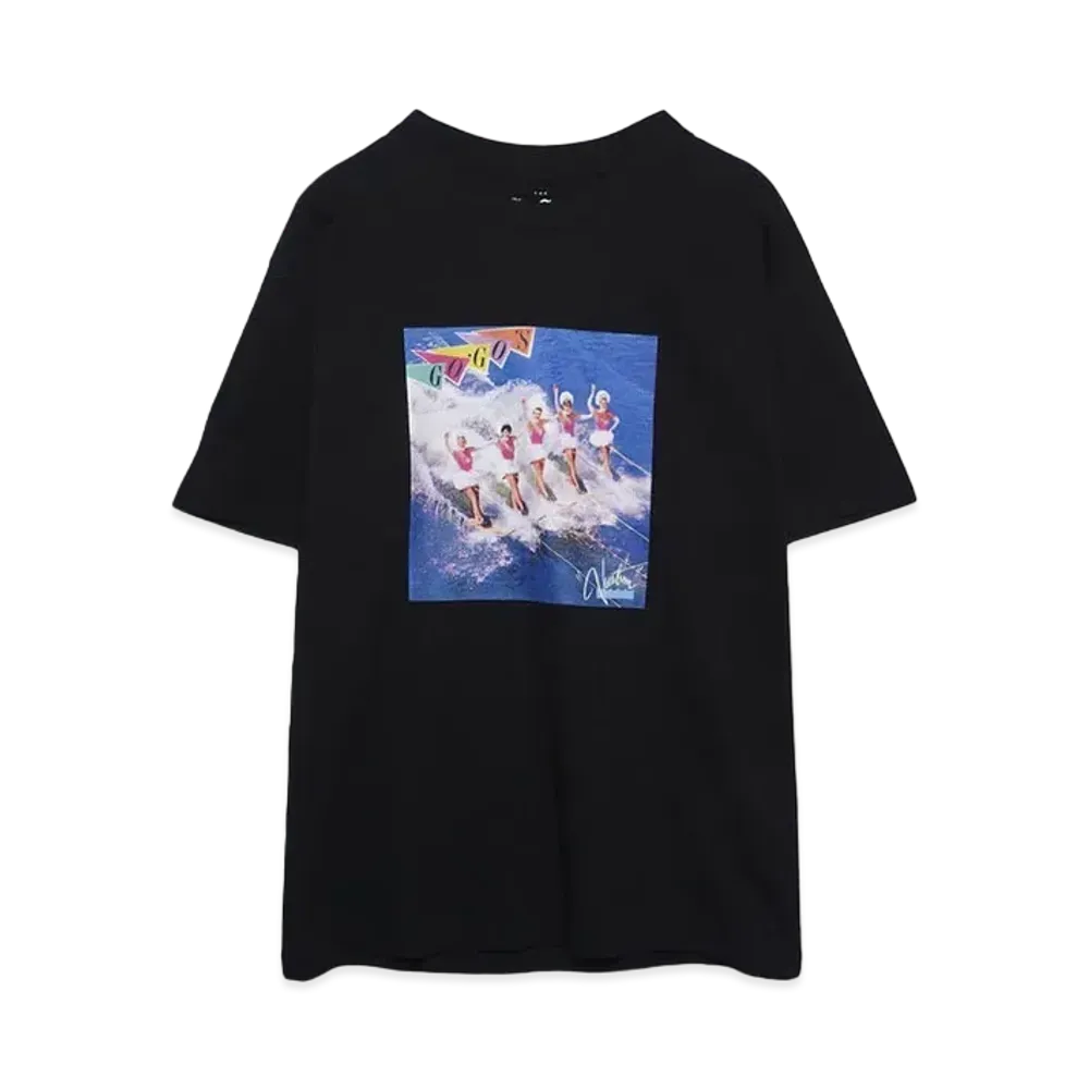 MINEDENIM GO-GO'S "Vacation" Print Crewneck T-SH "BLACK"