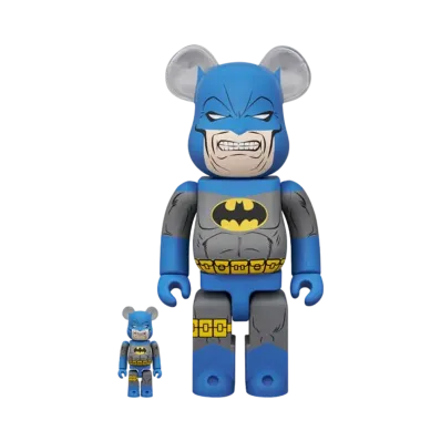 MEDICOM TOY "BEARBRICK" -THE DARK KNIGHT RETURNS- BATMAN(TDKR BLUE Ver.)100% & 400%