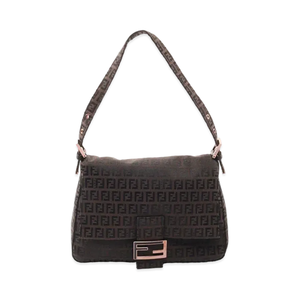 FENDI Mamma Baguette Zuccino Shoulder Bag