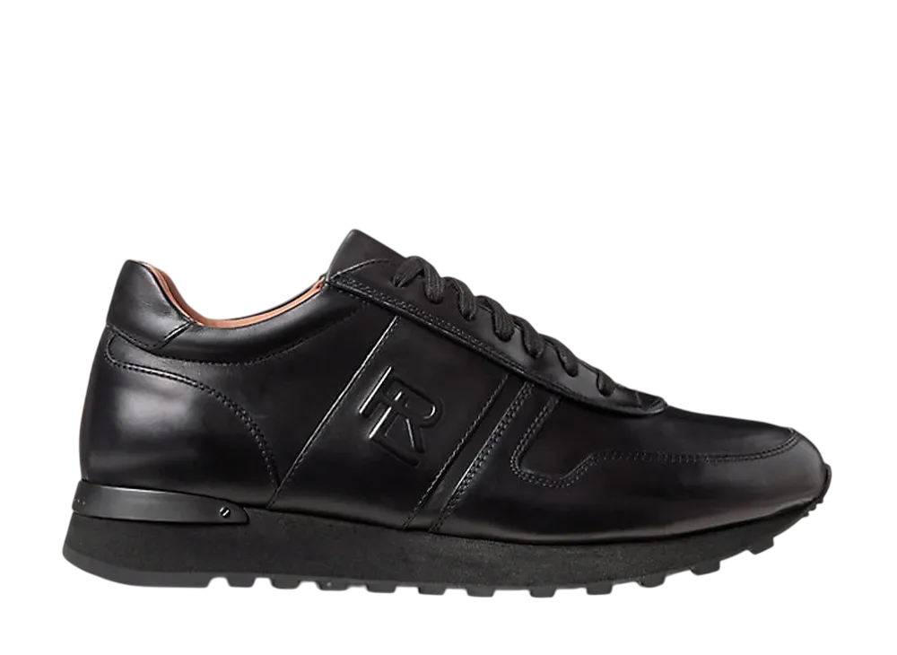 Ralph Lauren Purple Label Ethan Calfskin Sneaker "Black"