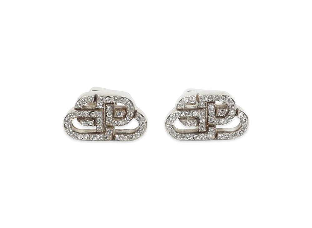 BALENCIAGA Women's BB Stud Xs Earrings "Silver"