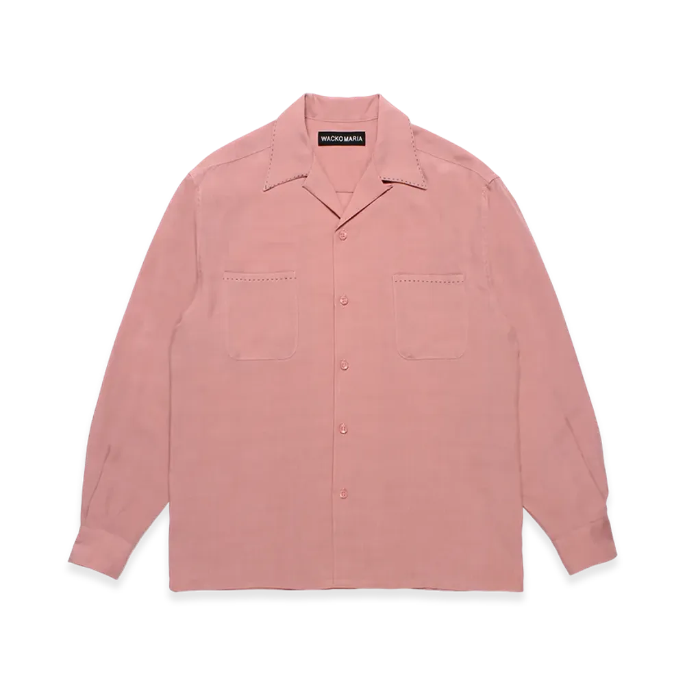 WACKO MARIA 50'S Open Collar Shirt "Pink"