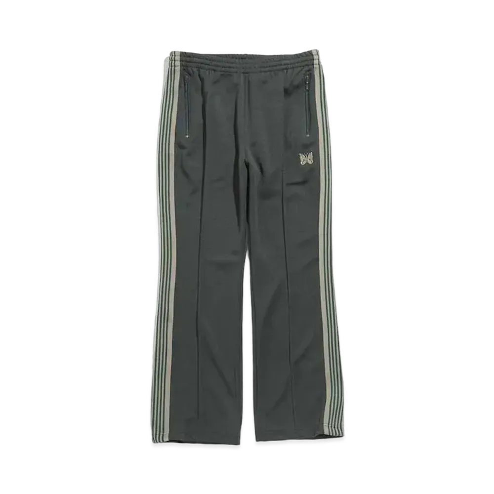 Needles BOOT-CUT TRACK PANT - POLY SMOOTH "Dark Green"