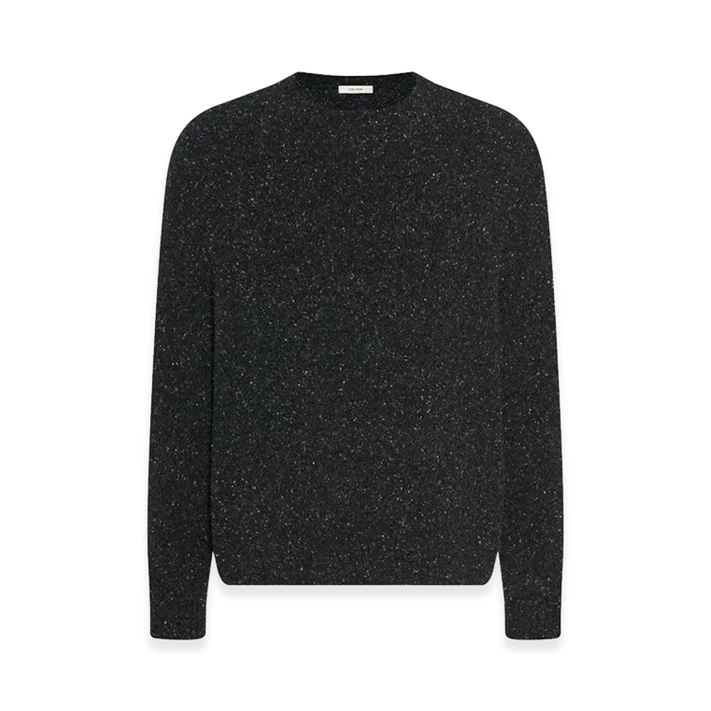 The Row Aksel Cashmere Tweed Top "Charcoal"