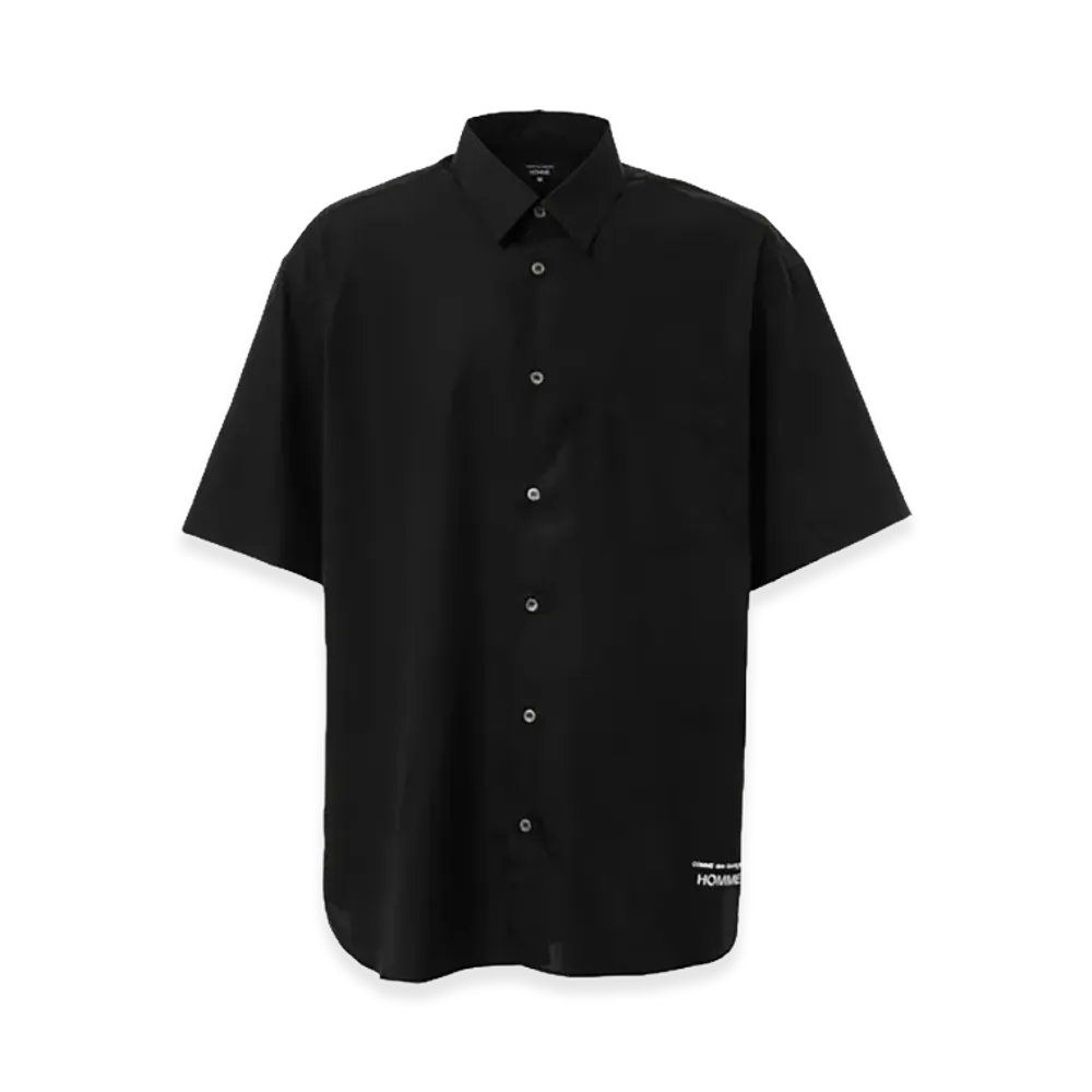 COMME des GARCONS HOMME Cotton Plain Logo Shirts "Black"
